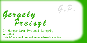 gergely preiszl business card